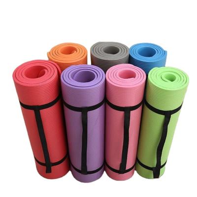 China Luxury Men Women Gym.Yoga.Sport Thickening Solid Foldable 183cm*61cm*8mm Color Band Yoga Mat Fitness Mat Multi Non-slip Jump Rope Mat for sale