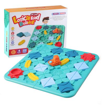 China New Design Training Kids Educational Toys Brain Teaser Puzzle Logical Training Car Roadblocks Track Building Board Game For Kid for sale