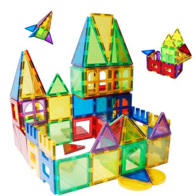 China Plastic 3D Kids Magnetic Blocks Plastic Toys Magnetic Tiles Educational STEM Toys DIY Magnetic Plastic Building Blocks Puzzle Toys for sale