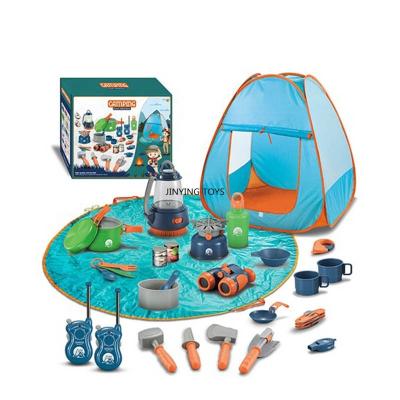 China Outdoor Toys Camping Tools Camping Tent Set Toys For Kids Pretend Play Toy 76x47.5x63 76x47.5x63 for sale