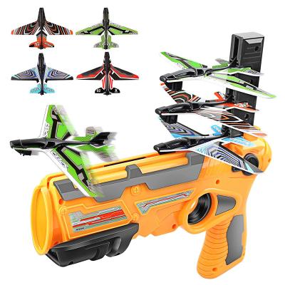 China Model Launch Toy 73*53*62 73*53*62 Toy Children Outdoor Shooting Guns Catapult Foam Airplane Toy Safety Firearm for sale