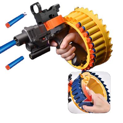 China Electric Automatic Continuous Foam Dart Gun Air Guns Wrist Continuous Soft Bullets Foam Shooting Toy Blowing Guns Wheel Dart Gun Foam Dart Toy for sale