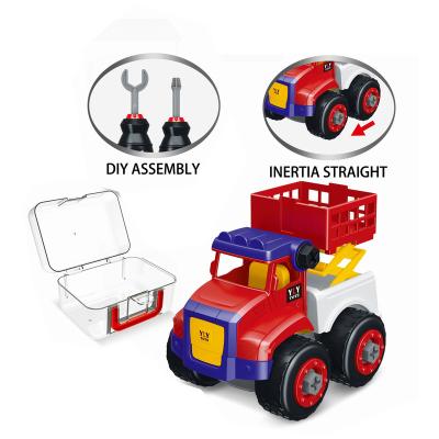 China DIY Disassemble Car Toy Disassembly And Assembly Building Block Fire Fighting Vehicle Educational Toy 66x49x63 66x49x63 for sale