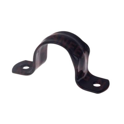 China Customized Heavy Duty Black Powder Coated Stainless Steel Pipe Wall Mounting Brackets for OEM for sale