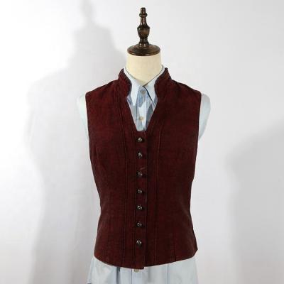 China Sexy Medieval Classic Ladies Woven Body Shaper Style Vest Body Shaper Italy Wool Fabric Body Shaper Vest for sale