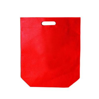 China High Quality Eco-friendly PP Nonwoven Plastic Die Cut Bags D Cut Nonwoven Bags Good Price Die Cut Handle Bags For Supermarket for sale