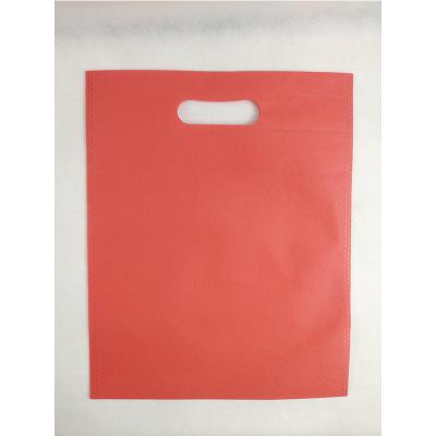 China Eco-friendly hot sale non woven handled low price d cut handle shopping bag non woven bag dcut pp bag for sale