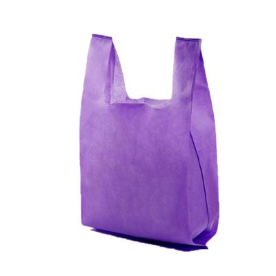 China Eco - Friendly Blackout Customized 40 Gsm Nonwoven T - Shirt Bags Best Selling U Cut 20 Gsm Nonwoven Bags for sale