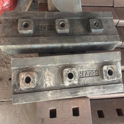 China Hazemag APK795 APK 796 Blow bars Impact crusher spare parts High Chrome High maganese steel crusher parts for sale