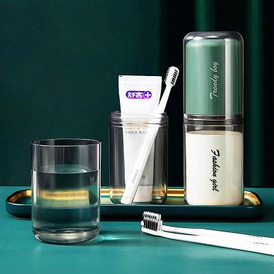 China No Mouthwash Creative Cup 4 In 1 Portable Toothbrush Holder Set Toothbrush Case for sale