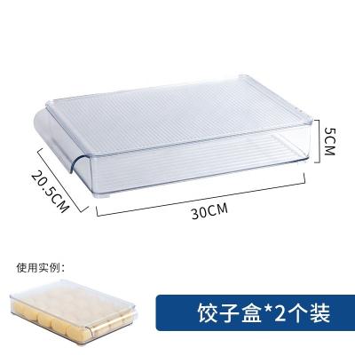 China plastic kitchen dumplings storage box for refrigerator use for sale