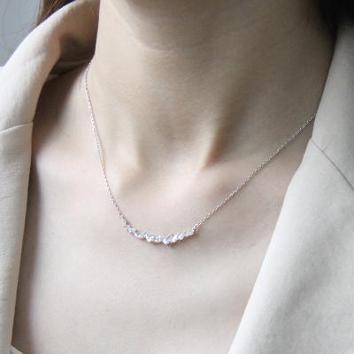 China New Trendy Wholesale Fashion Party Necklace Minimalist S925 Sterling Silver Beads Pendant Necklace for sale