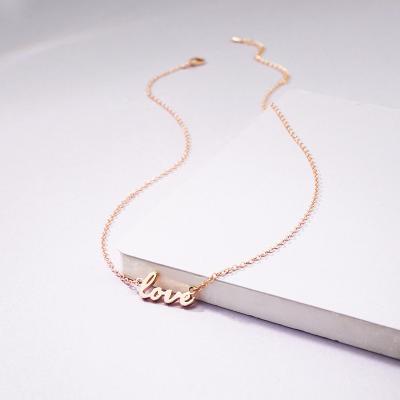 China Fashion Trendy New Wholesale Necklace Trendy Gold Plated Valentine's Day Necklaces Lover's Necklace Jewelry for sale