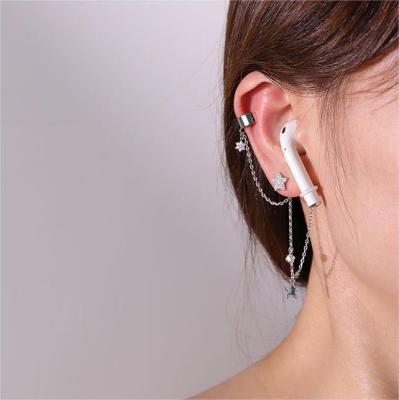 China New Fashion Sales Fashionable Hot Exquisite Anti-lost Earphone Earring Elegant Tassel Chain Earrings For Women for sale