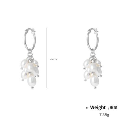 China Wholesale New Trendy Fashion Stud Earrings Freshwater Silver Needle Earrings S925 For Women for sale