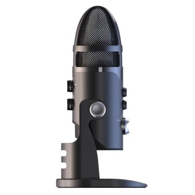 China Hot Selling Wireless Usb Noise Canceling Mic Youtuber Metal Professional Studio Condenser Recording Microphone For Singing Room for sale