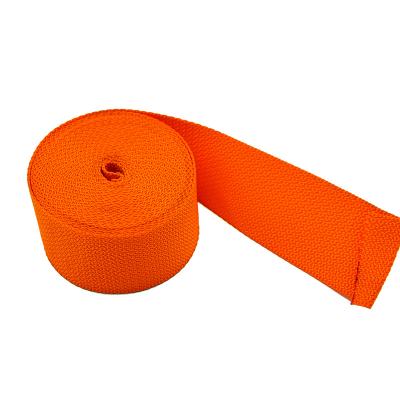 China Strong Manufacturer customized polyester high strength webbing bundled hoisting webbing outdoor safety products webbing for sale