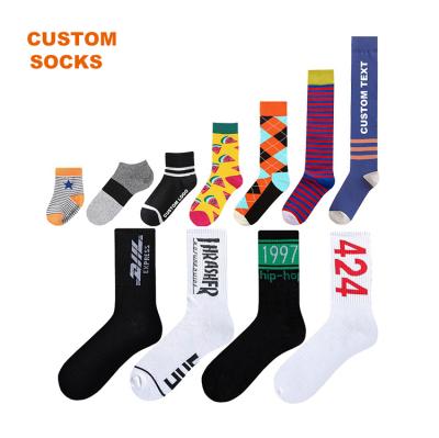 China LWS179 QUICK DRY Custom Print Logo Women Socks Jacquard Embroidery Socks Colorful Ladies Girls Casual Socks for sale