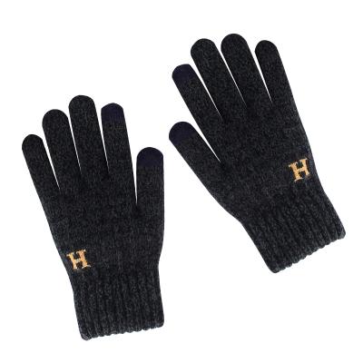 China Custom Printed Plain Autumn Winter Mittens Fur Cashmere Wool Mittens for sale