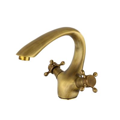 China Brass Hot And Cold Water Bathroom Faucets Bathroom Faucets Vessel Sink Faucet Thermostatic Deck Mounted Mixer Tap for sale