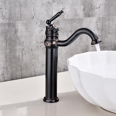 China Bathroom Thermostatic Faucet Basin Faucets Hot And Cold Ceramic Handle Faucet Mixer Neck Faucet Long for sale