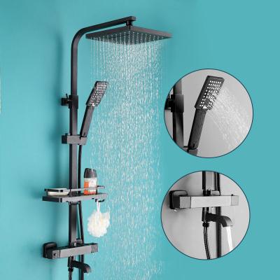 China With Slide Bar Thermostatic Shower Faucet Set Bathroom Shower Toilet Set And Shower for sale