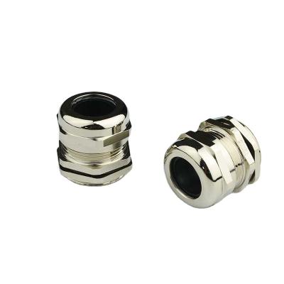 China Fixed Nickel Plated Brass Ip68 Metal Cable Gland Waterproof Armored Cable Gland for sale