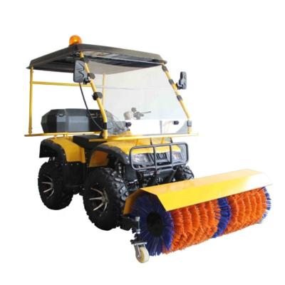 China Sweeping Snow Four Wheel Riding Snow Sweeper , Gasoline Roller Brush Snow Sweeper for sale