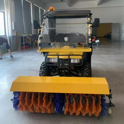 China Sweeping Snow Gasoline roller brush snow sweeper riding four-wheel snow sweeper for sale