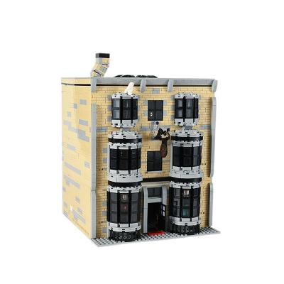 China 3169PCS Harry Diagon Alley Magic Wand Building Toy Store with Lighting MK16038 Hogwarts Movie Street View Building Block Best Gift for Kids for sale