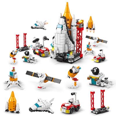 China MODEL TOY Hot Selling 8-1 Rocket Launch Center Assembling Plastic Space Shuttle Launch Center Birthday Gift For Boys Children 6 Years Old for sale