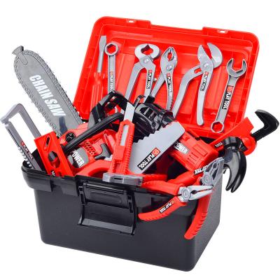 China Hot Sale 45 PCS Toddler Fix Tool Kit Electric Simulation Toy Toddler with Toolbox and Electronic Construction Toy Set Kids Toy Drill Educational Pretend Play for sale