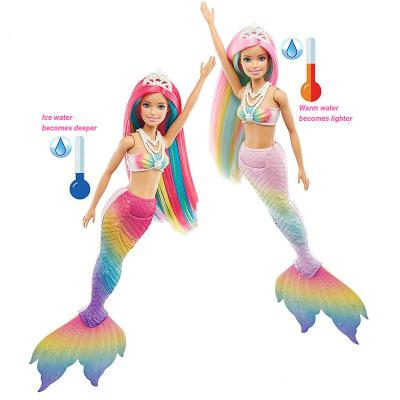 China Mini Babi Mermaid Doll Toys Costume Girl's Color-Changing Temperature-sensing Dress-up Princess Birthday Gift for sale