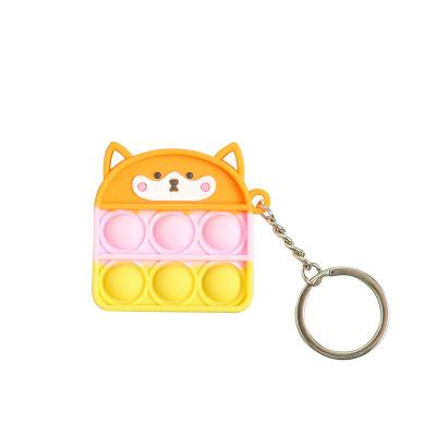 China New Arrival Mini Rat Pendant Soft Killer Toy Bubble Music Puzzle Decompression Decompression Silica Gel Key Chain for sale