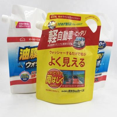 China Wholesale 1.5L 2L 3L Matte Printing Laundry Detergent Cosmetic Disposable Custom Fill Liquid Holder Up Pouch Spouted Packaging Bags for sale