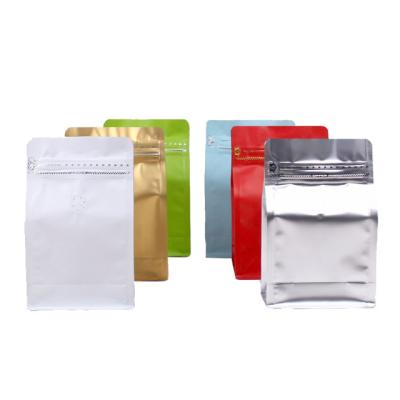 China Custom Printed BIODEGRADABLE Paper Coffee Zipper Pouch Food Grade Paper Tea Packaging Coffee Packaging Bag With Valve for sale