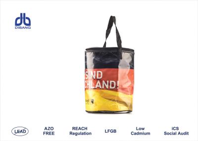 China Round Shape Custom Cooler Bags , Commercial Promotional Shopping Bags With Zipper for sale