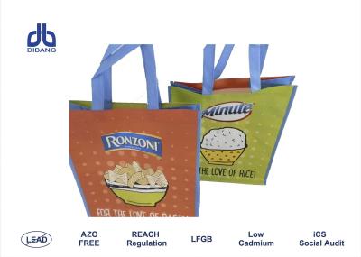 China Press Button Non Woven Polypropylene Bags , Custom Printed Shopping Bags For Supermarket for sale