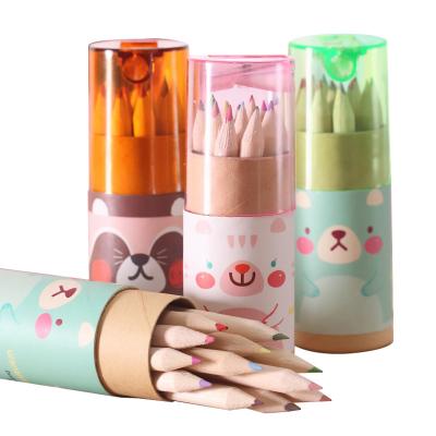 China Cute Bear 12 Color Painting Pen Children's Creative Environmental Protection Stationery Colored Pencils Stationery Coloring Pens for sale