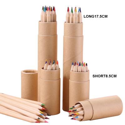 China Environmental Protection Color Lead in Barrel Wooden Children's Color Graffiti Eco-Friendly Drawing Pencils 12 Colors Hexagonal Colored Pencils for sale