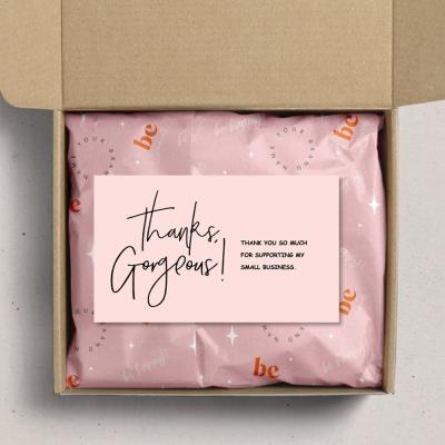 China 30pcs/pack Europe Pink Thank You Business Card 