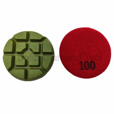 China 3 Inch Diamond Resin Polishing Pads Floor Polishing Pad / Super Shiny Dry Polishing Dry Concrete Pad for sale