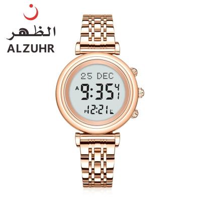 China Alarm Al islamic muslim ladies watches fajr time prayer time best price azan watch with hijri calendar ALZUHR506 for sale