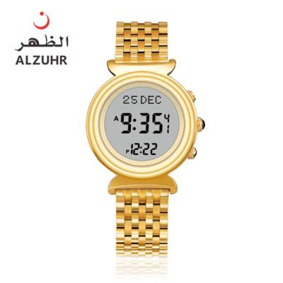 China Alarm factory price Al fajr prayer watches Azan new design waterproof double time watch for women for sale