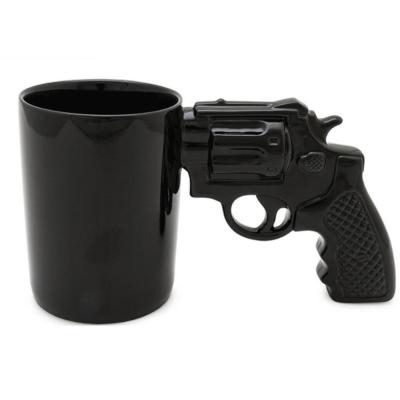 China Viable Gun Pistol Shaped Tea Coffee Mug Ceramic Mug for sale