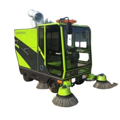 China Building Material Shops Road Floor Driving Dry Sweeper Machine And Water Fast Equipment Fully Enclosed Road Sweeper for sale