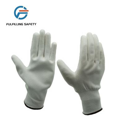 China Comfortable Fit PU Coated 13g Polyester Gloves for sale