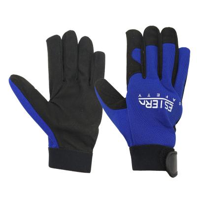 China Hot Selling Anti-smash Mechanic Comfortable Synthetic Microfiber Mechanical Gloves With TPR Anti Smash Protection for sale