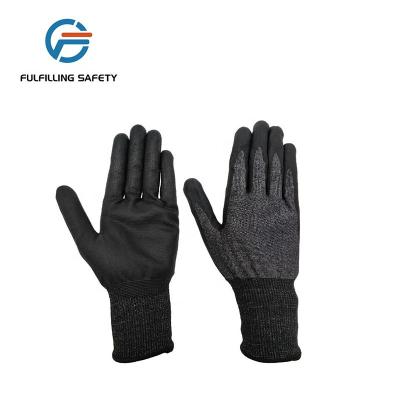 China Cut Resistant Patented Metal Palm Coated Agriculture Cut Resistant Gloves for sale