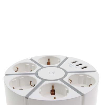 China Convenient Safety 2021 Hot Sale 5 Way Outlets Around 360 Degree 220-250v Power Strips Smart Power Socket For Home for sale